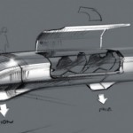Elon Musk's sketch of the Hyperloop transportation pod
